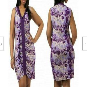 NWT Rocawear  Y2K Purple Multi Printed medallion Dress PLUS SIZE 2X